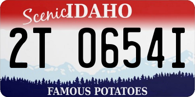 ID license plate 2T0654I