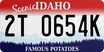 ID license plate 2T0654K