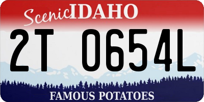 ID license plate 2T0654L