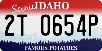 ID license plate 2T0654P