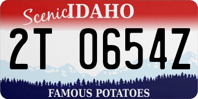 ID license plate 2T0654Z