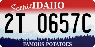 ID license plate 2T0657C