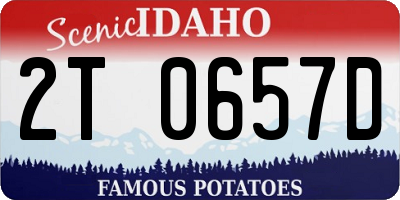 ID license plate 2T0657D