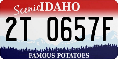 ID license plate 2T0657F