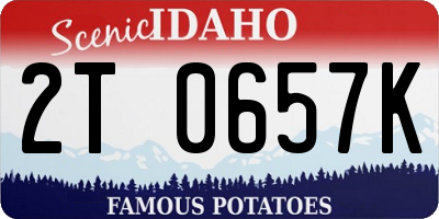 ID license plate 2T0657K