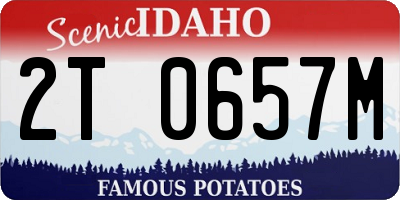 ID license plate 2T0657M
