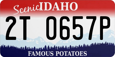 ID license plate 2T0657P