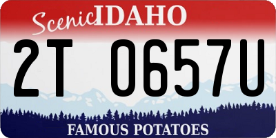 ID license plate 2T0657U