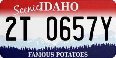 ID license plate 2T0657Y