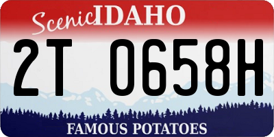 ID license plate 2T0658H