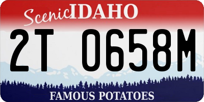 ID license plate 2T0658M