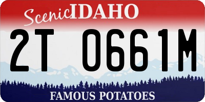 ID license plate 2T0661M