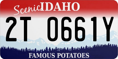 ID license plate 2T0661Y