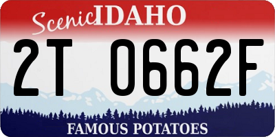 ID license plate 2T0662F