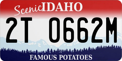 ID license plate 2T0662M