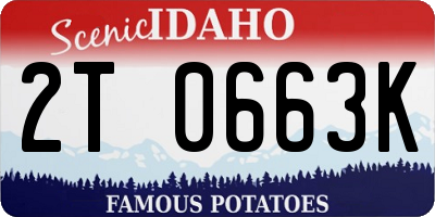 ID license plate 2T0663K