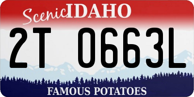 ID license plate 2T0663L