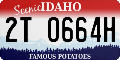 ID license plate 2T0664H