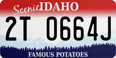 ID license plate 2T0664J