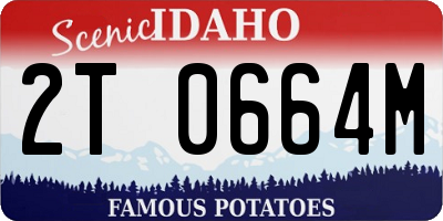 ID license plate 2T0664M