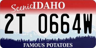 ID license plate 2T0664W