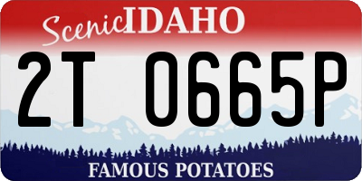 ID license plate 2T0665P