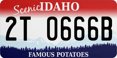 ID license plate 2T0666B