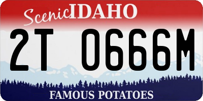 ID license plate 2T0666M