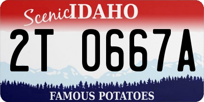 ID license plate 2T0667A