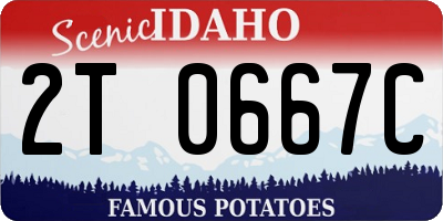 ID license plate 2T0667C