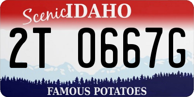 ID license plate 2T0667G
