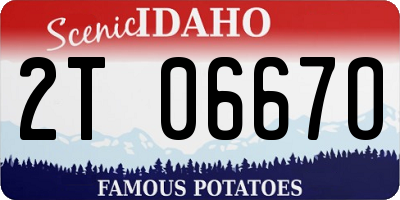 ID license plate 2T0667O