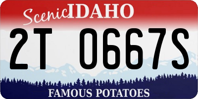 ID license plate 2T0667S