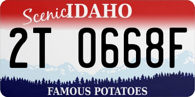 ID license plate 2T0668F