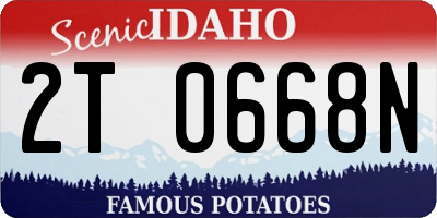 ID license plate 2T0668N