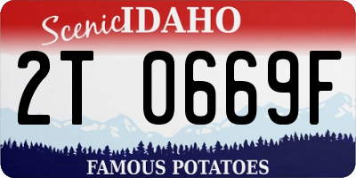 ID license plate 2T0669F
