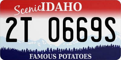 ID license plate 2T0669S
