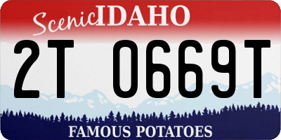 ID license plate 2T0669T