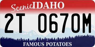ID license plate 2T0670M