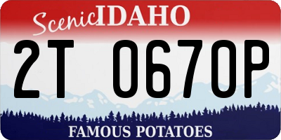 ID license plate 2T0670P