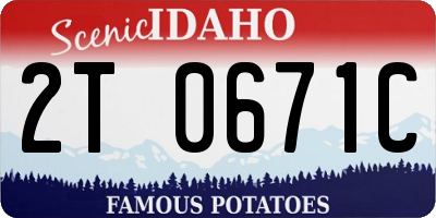 ID license plate 2T0671C