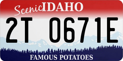 ID license plate 2T0671E