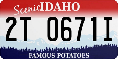 ID license plate 2T0671I