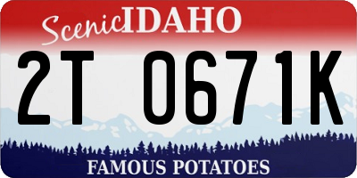 ID license plate 2T0671K