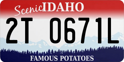 ID license plate 2T0671L