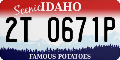 ID license plate 2T0671P