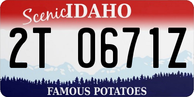 ID license plate 2T0671Z