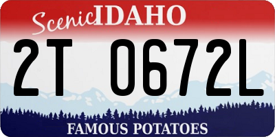 ID license plate 2T0672L