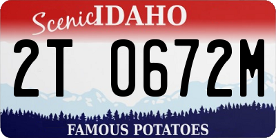 ID license plate 2T0672M