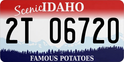 ID license plate 2T0672O